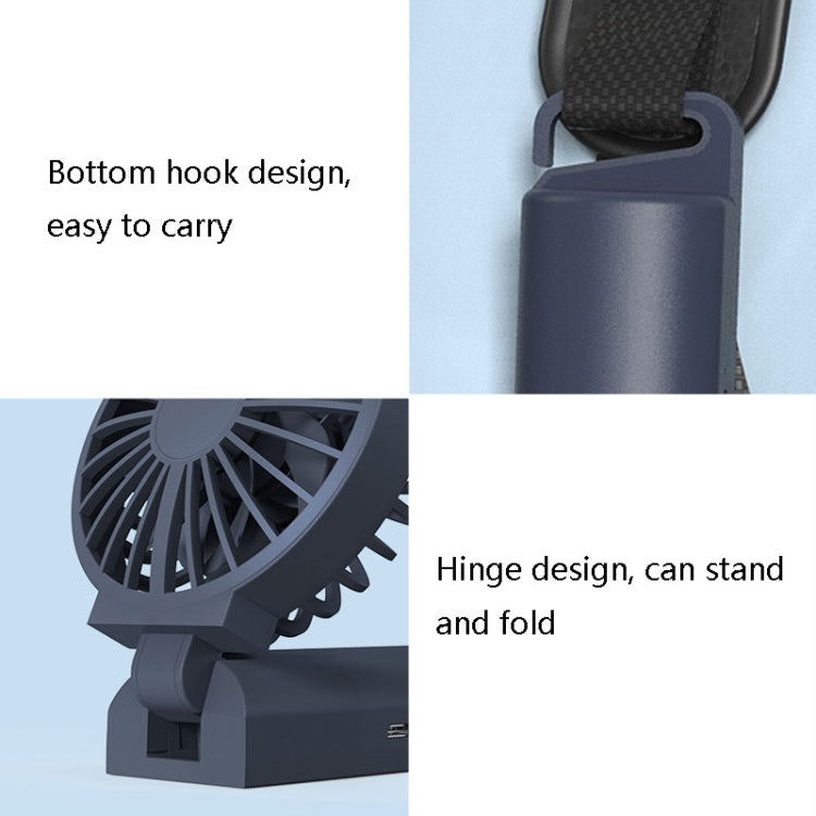 F5 Mute Portable Hand Hold Folding Fan(Fluorescent Green)