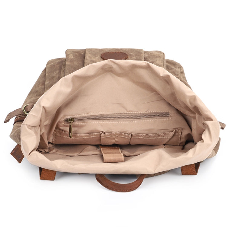 Outdoor Rucksack Retro Crazy Horse Leather Camera Backpack Waterproof School Bag