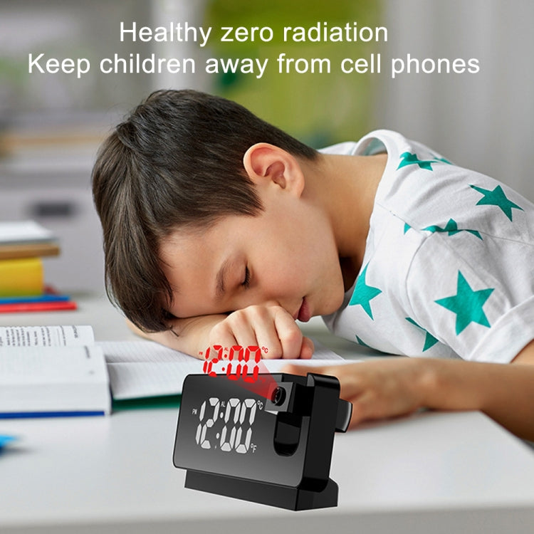 S282 Colorful Font Mute Electronic Digital Clock Mirror Projection Alarm Clock