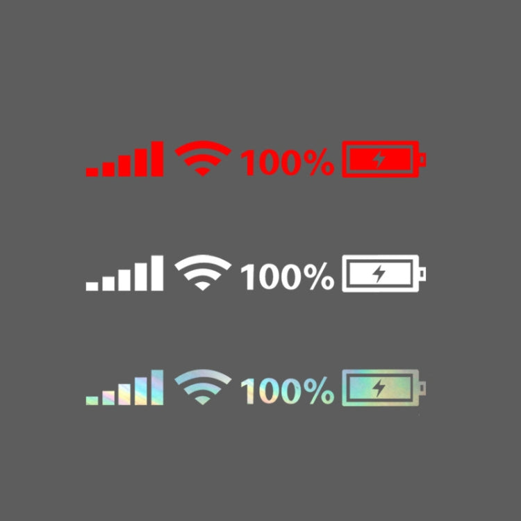 10 PCS Car Windshield Stickers Signal WiFi Power Vinyl Decal  Car Stickers, Size: S