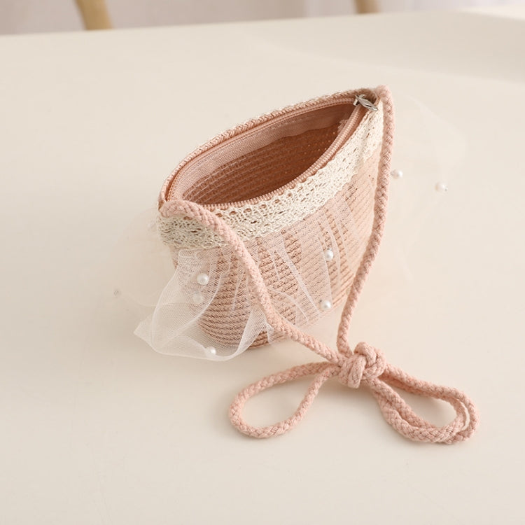 Children Straw Beach Bag Coin Purse Sundries Bag