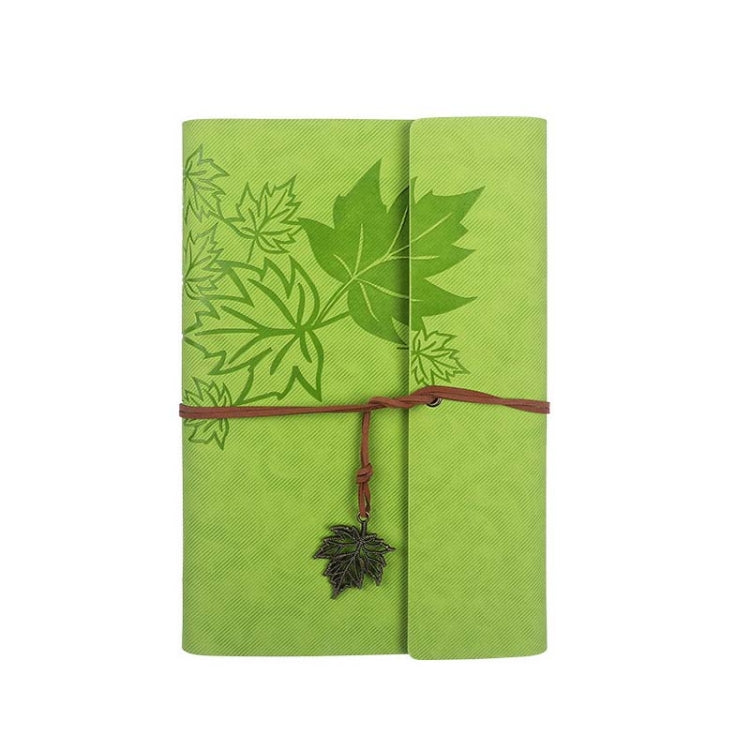A5 PU Maple Retro Straps Handbook Loose-leaf Notebook