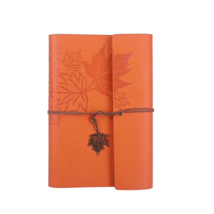 A5 PU Maple Retro Straps Handbook Loose-leaf Notebook