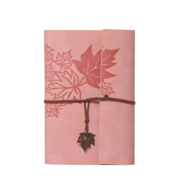 A5 PU Maple Retro Straps Handbook Loose-leaf Notebook