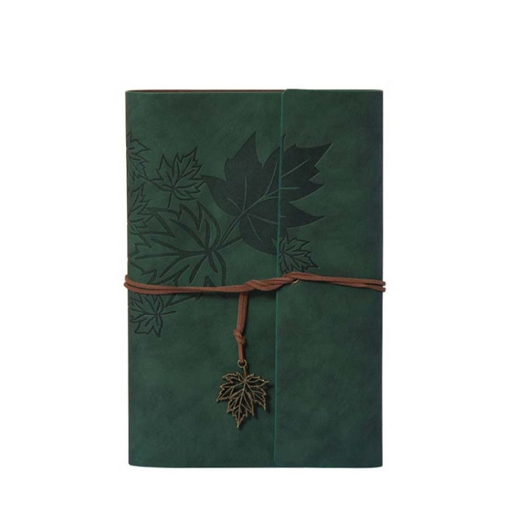 A5 PU Maple Retro Straps Handbook Loose-leaf Notebook