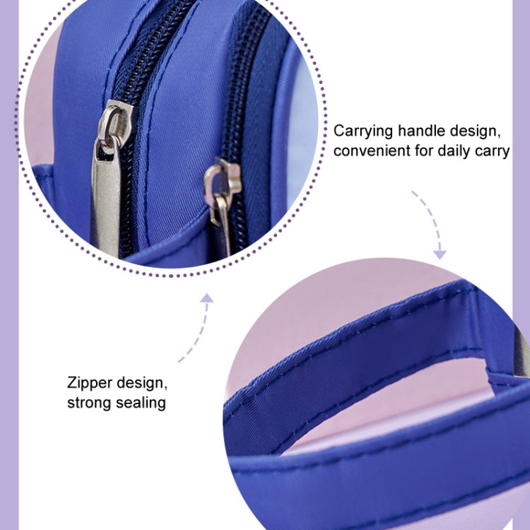 Candy Color Handheld Large Capacity Pencil Bag Double Zipper Stationery Bag