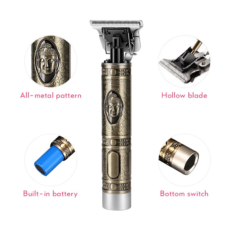 2 PCS T9 Clipper Electric Clipper Full Metal Copper Tube Oil Head Scissors