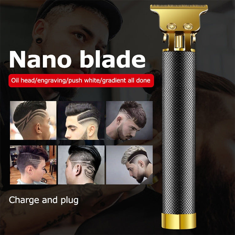 2 PCS T9 Clipper Electric Clipper Full Metal Copper Tube Oil Head Scissors