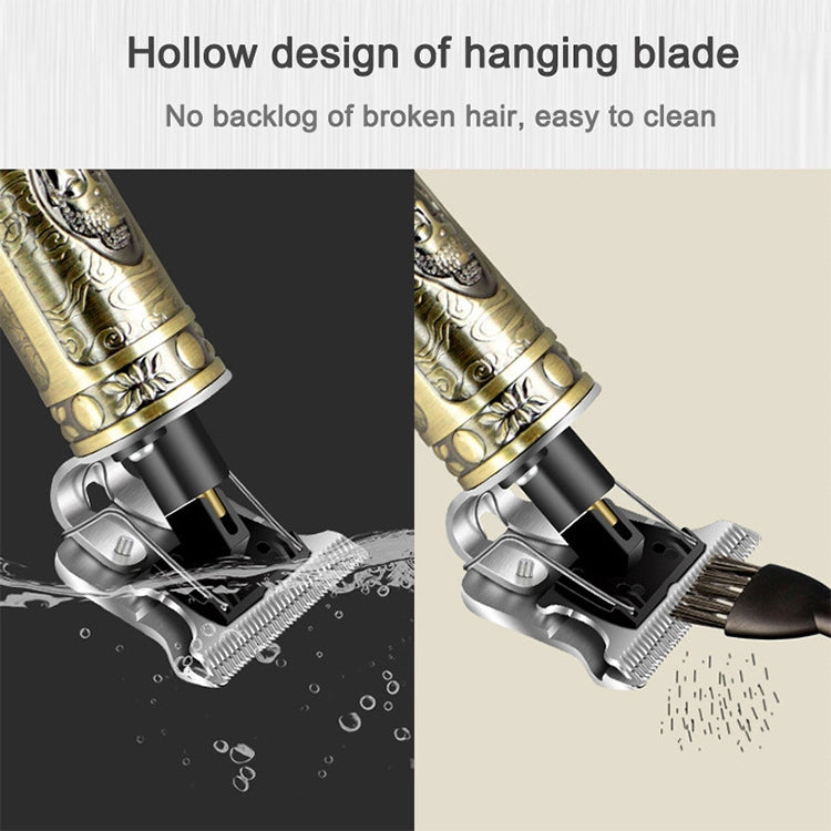 2 PCS T9 Clipper Electric Clipper Full Metal Copper Tube Oil Head Scissors