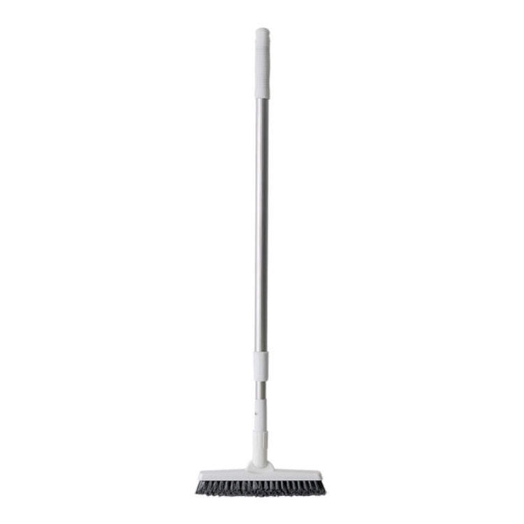 Toilet Brush Long Handle Bristle Floor Brush Bathroom Tile Wall Brush Gap To Dead Corner Cleaning Brush(White)