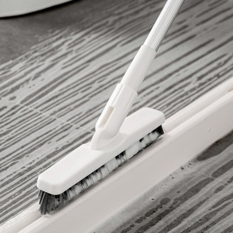 Toilet Brush Long Handle Bristle Floor Brush Bathroom Tile Wall Brush Gap To Dead Corner Cleaning Brush(White)