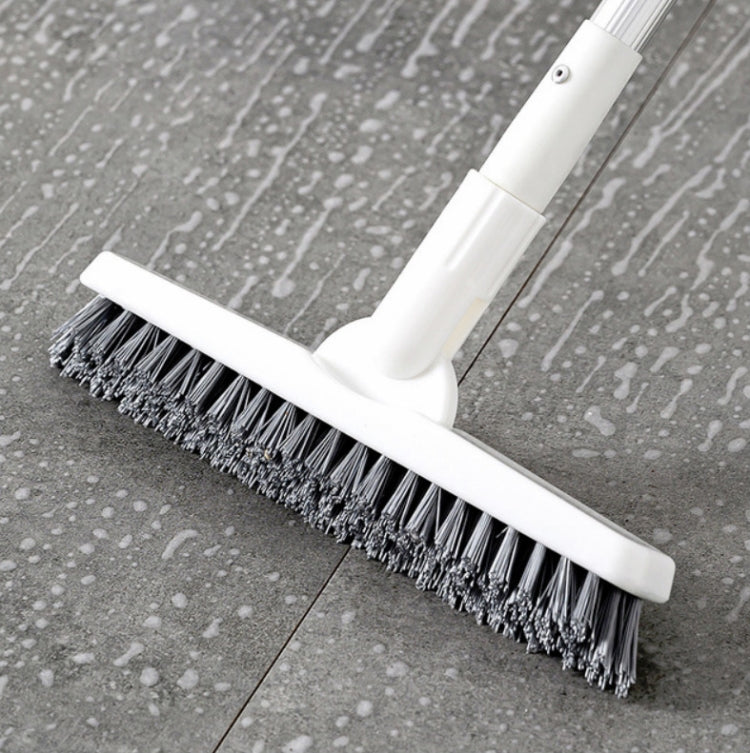 Toilet Brush Long Handle Bristle Floor Brush Bathroom Tile Wall Brush Gap To Dead Corner Cleaning Brush(White)