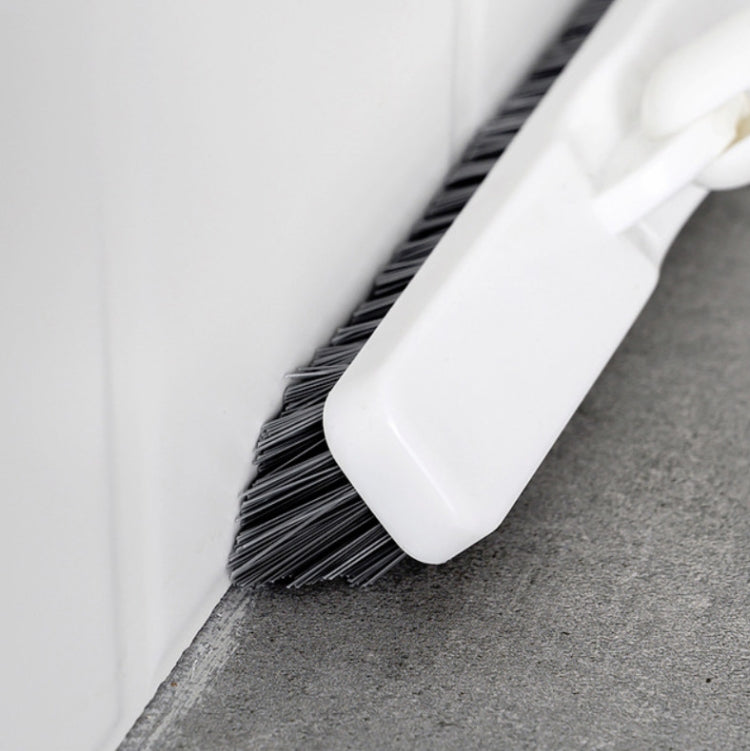 Toilet Brush Long Handle Bristle Floor Brush Bathroom Tile Wall Brush Gap To Dead Corner Cleaning Brush(White)