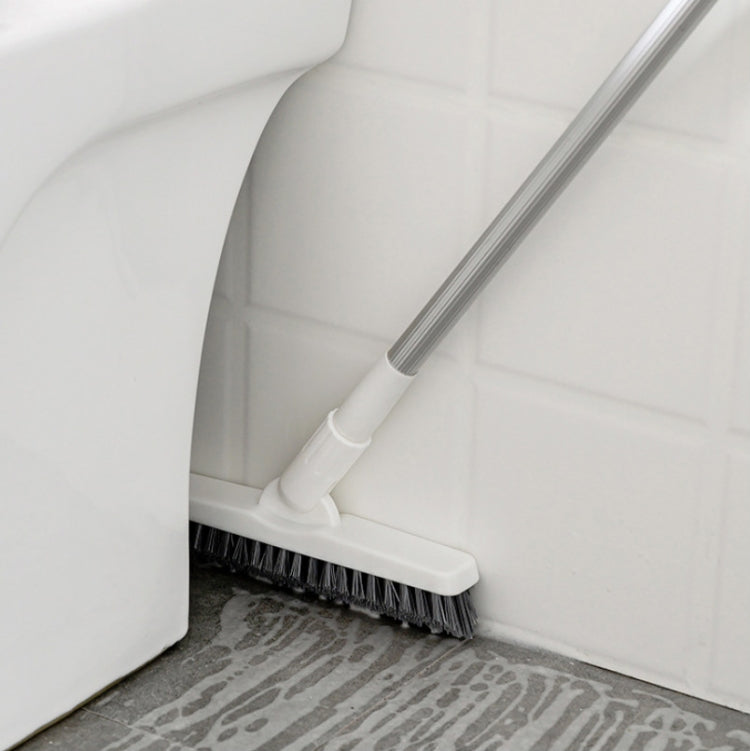 Toilet Brush Long Handle Bristle Floor Brush Bathroom Tile Wall Brush Gap To Dead Corner Cleaning Brush(White)