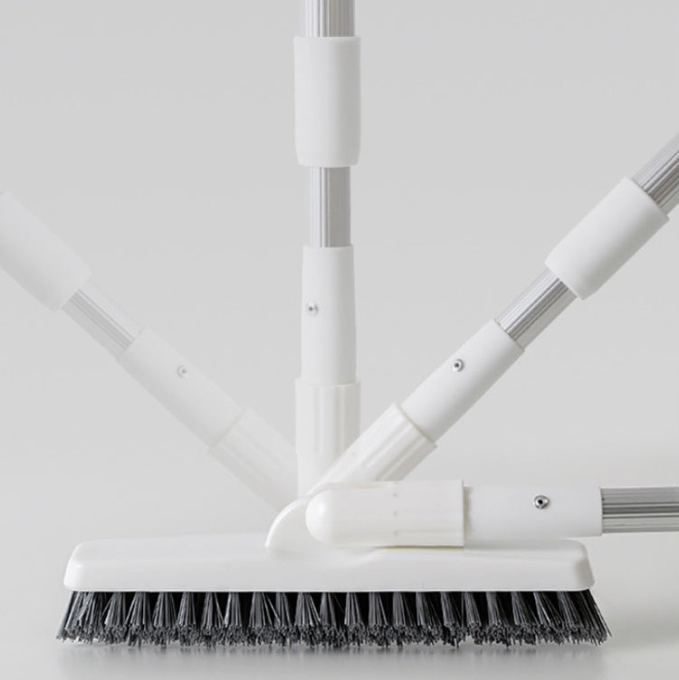 Toilet Brush Long Handle Bristle Floor Brush Bathroom Tile Wall Brush Gap To Dead Corner Cleaning Brush(White)