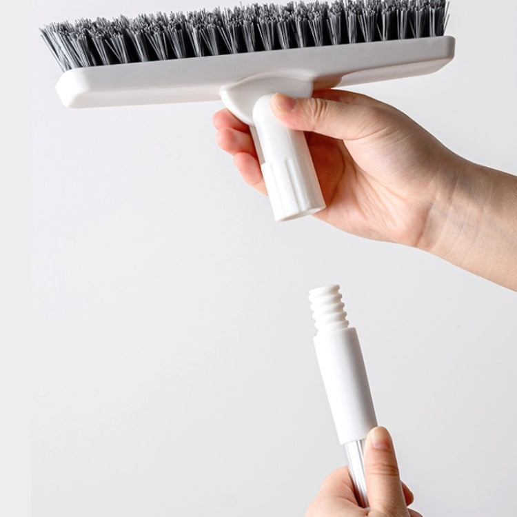 Toilet Brush Long Handle Bristle Floor Brush Bathroom Tile Wall Brush Gap To Dead Corner Cleaning Brush(White)