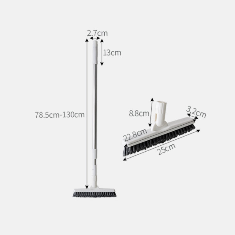 Toilet Brush Long Handle Bristle Floor Brush Bathroom Tile Wall Brush Gap To Dead Corner Cleaning Brush(White)