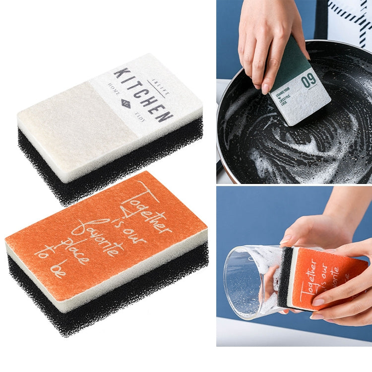2 PCS / Set Kitchen Household Pot Washing Artifact Dishwashing Scouring Pad Decontamination Sponge Wipe Magic Wipe