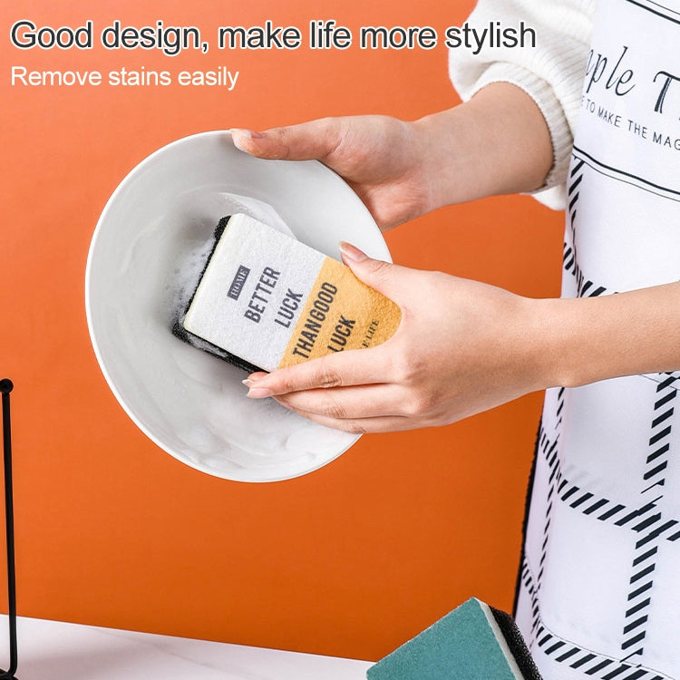2 PCS / Set Kitchen Household Pot Washing Artifact Dishwashing Scouring Pad Decontamination Sponge Wipe Magic Wipe