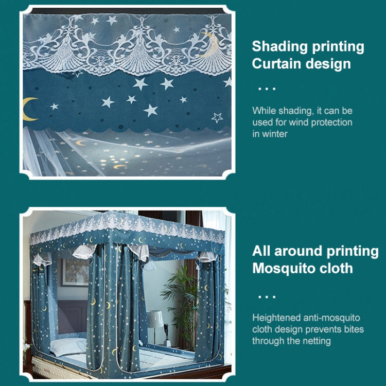 Household Shading Mosquito Net Bed Curtain with Bracket, Size:150x198x170 cm