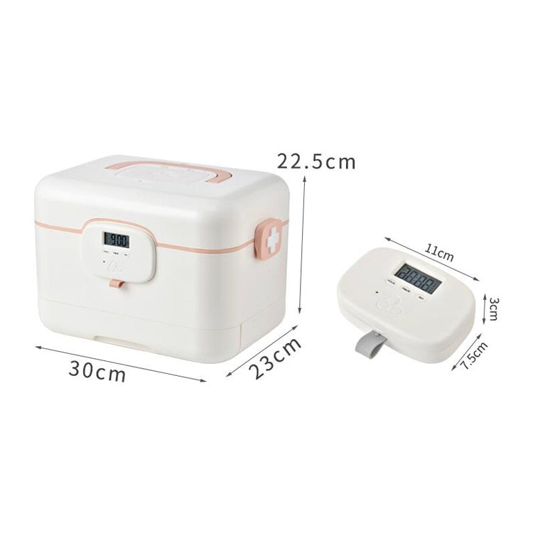 Family Loaded Portable Medicine Large Capacity Small Creative Medicine Box With Smart Display Can Be Timed