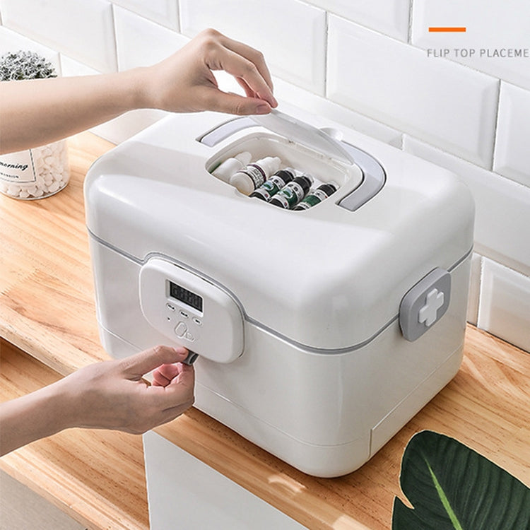 Family Loaded Portable Medicine Large Capacity Small Creative Medicine Box With Smart Display Can Be Timed