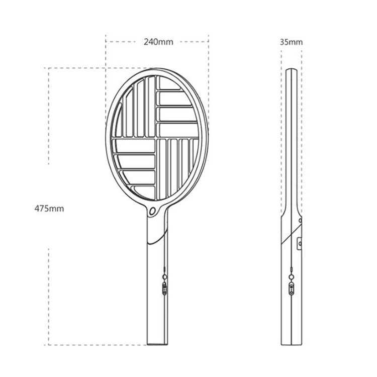 Rechargeable Folding Hand-held Portable LED Light Safe Mosquito Killing Household Mosquito Repellent Swatter