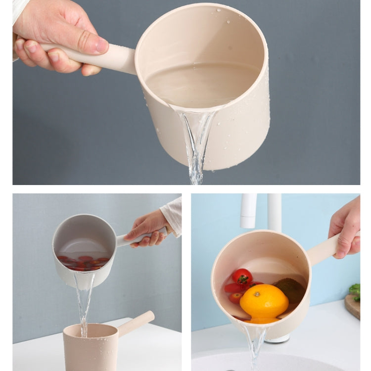2 PCS Kitchen Thick Plastic Water Scoop Long Handle Scoop