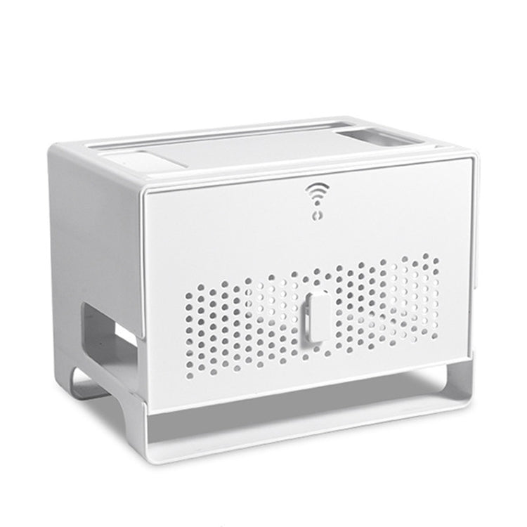 Desktop Double-layer Hollow Heat Dissipation Dust-proof Set-top Box Cable Management Storage Box
