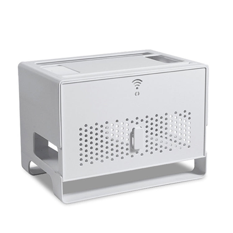 Desktop Double-layer Hollow Heat Dissipation Dust-proof Set-top Box Cable Management Storage Box