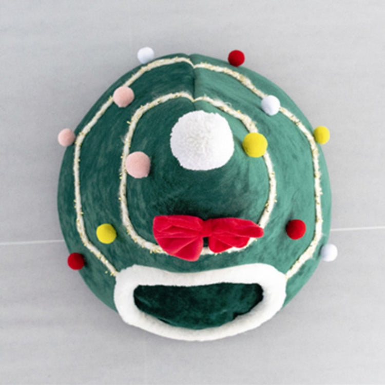 Three-dimensional Sponge Christmas Hat Shaped Pet Bed Nest Warmth Supplies, Size:Medium 45x55cm