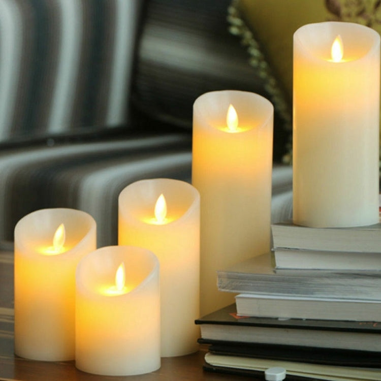 LED Electronic Candle Light Birthday Wedding Home Decoration Props Candle Holder 220V, Size: 7.5 x 20CM
