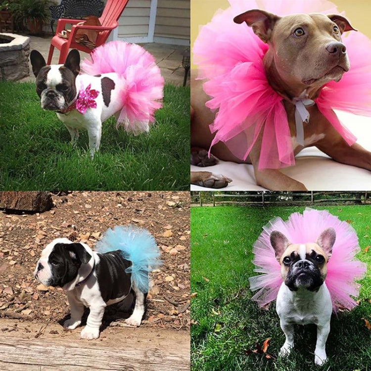 Summer Pet Dress Up Half-length Mesh Skirt, Size:S