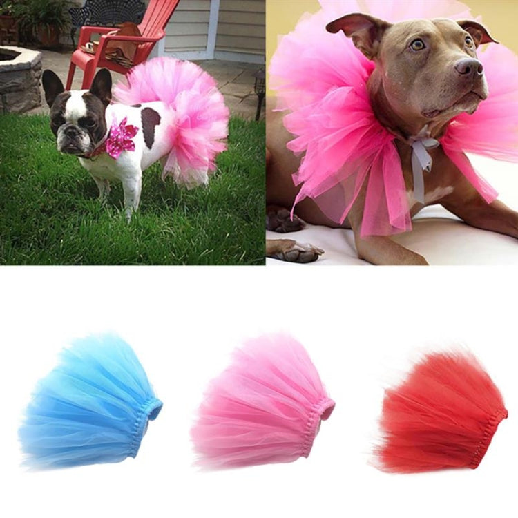 Summer Pet Dress Up Half-length Mesh Skirt, Size:S