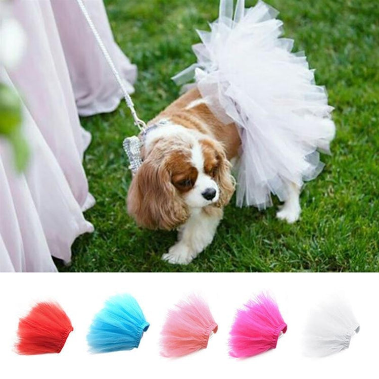 Summer Pet Dress Up Half-length Mesh Skirt, Size:S