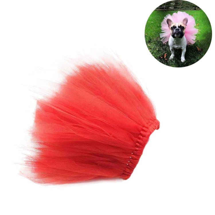 Summer Pet Dress Up Half-length Mesh Skirt, Size:M