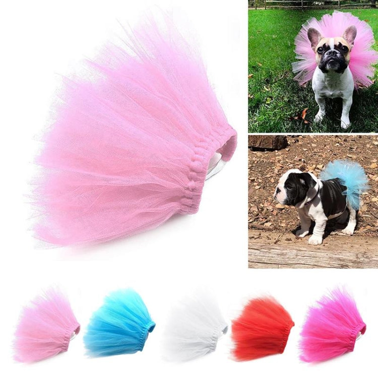 Summer Pet Dress Up Half-length Mesh Skirt, Size:M