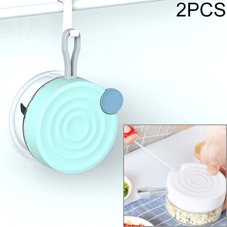 2 PCS Multifunction Mini Garlic Ginger Garlic Cutting Machine Vegetables Fruit Mixing Kitchen Gadgets, Capacity:180ml