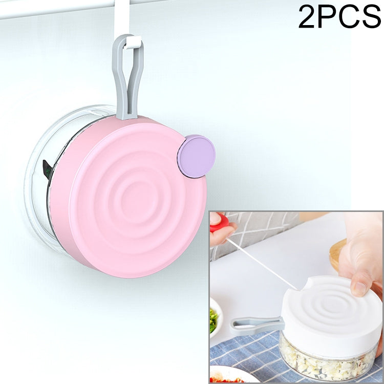 2 PCS Multifunction Mini Garlic Ginger Garlic Cutting Machine Vegetables Fruit Mixing Kitchen Gadgets, Capacity:180ml