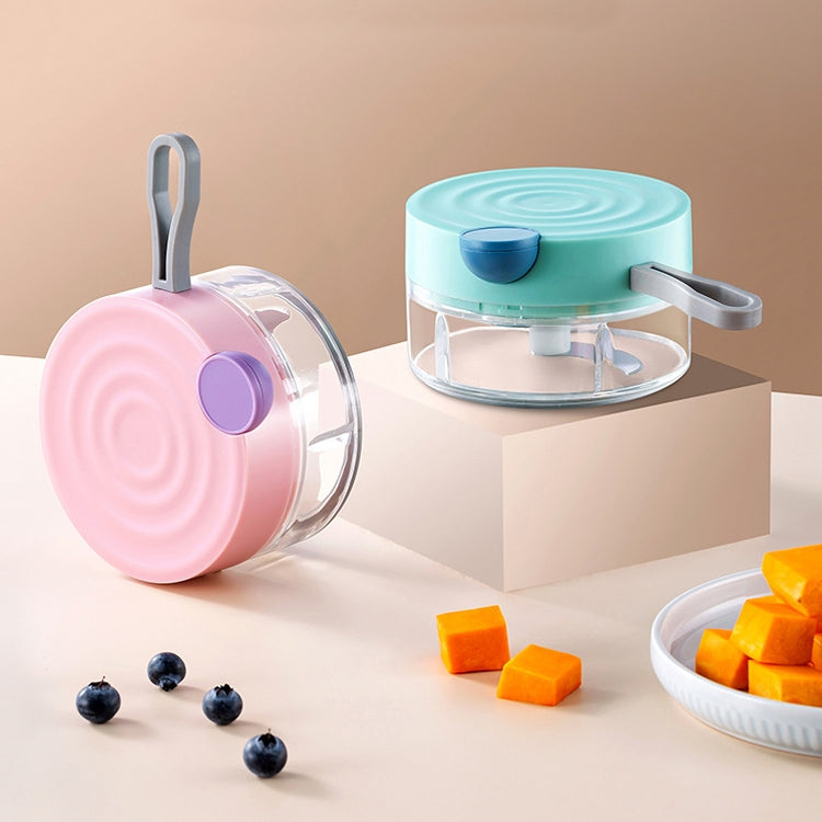 2 PCS Multifunction Mini Garlic Ginger Garlic Cutting Machine Vegetables Fruit Mixing Kitchen Gadgets, Capacity:180ml