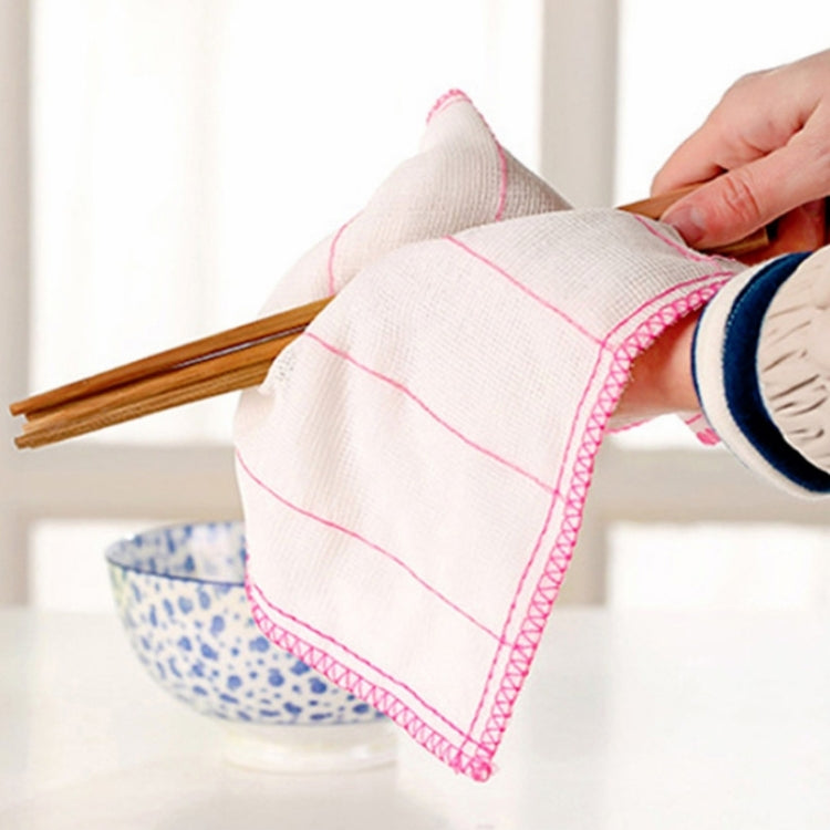 20 PCS Bamboo Fiber Dish Cloth Household Rag Eight-layer Thickened Non-stick Oil Cleaning Rag Random Color(30x30)