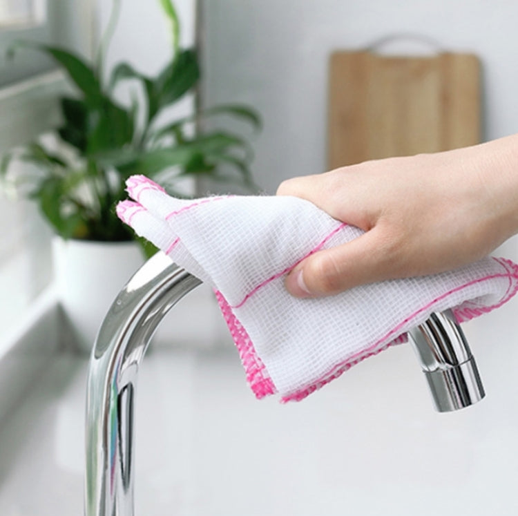 20 PCS Bamboo Fiber Dish Cloth Household Rag Eight-layer Thickened Non-stick Oil Cleaning Rag Random Color(30x30)