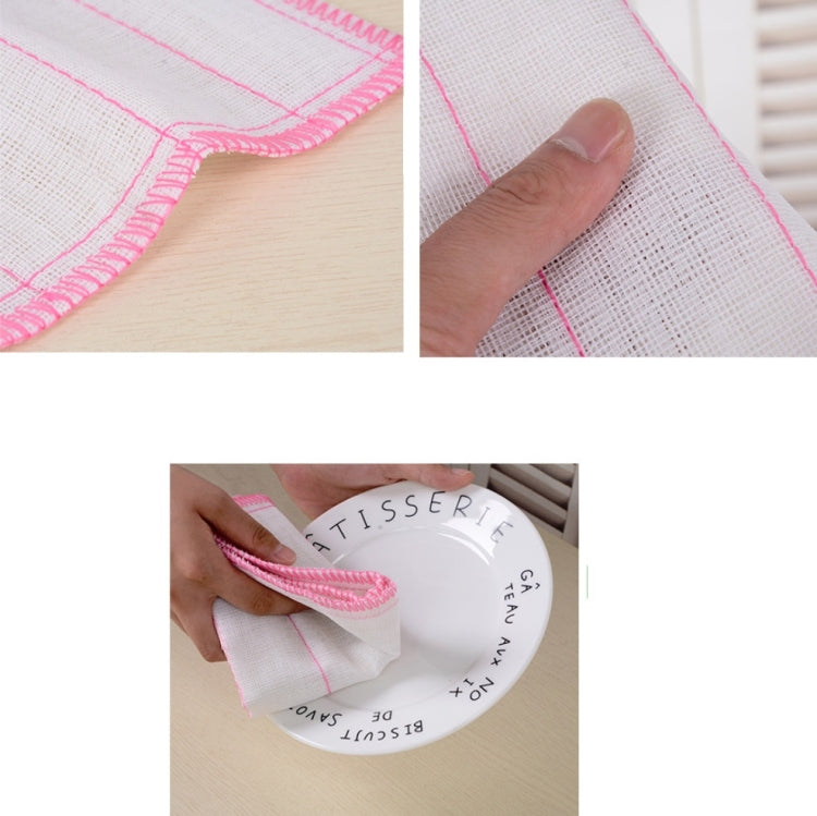 20 PCS Bamboo Fiber Dish Cloth Household Rag Eight-layer Thickened Non-stick Oil Cleaning Rag Random Color(30x30)
