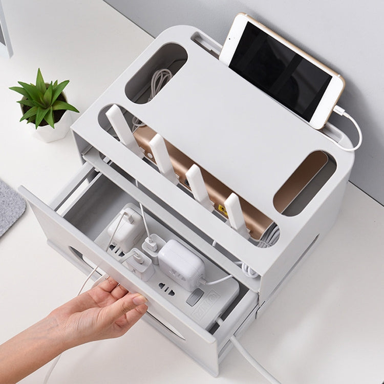 Wireless Router Desktop Set-top Box Power Cord Socket Storage Finishing Box