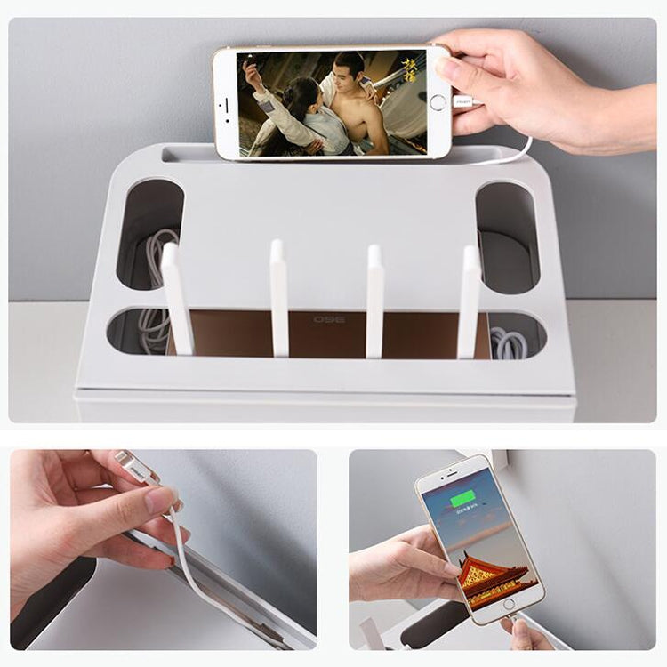 Wireless Router Desktop Set-top Box Power Cord Socket Storage Finishing Box