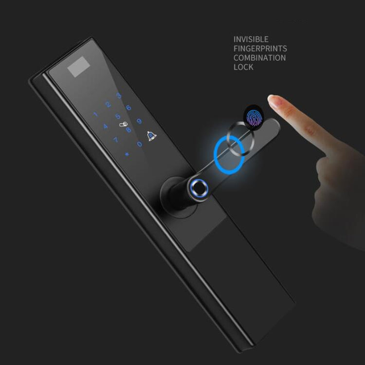Automatic Fingerprint Smart Door Lock Glass Wooden Door Home WiFi Electronic Password Anti-theft Lock