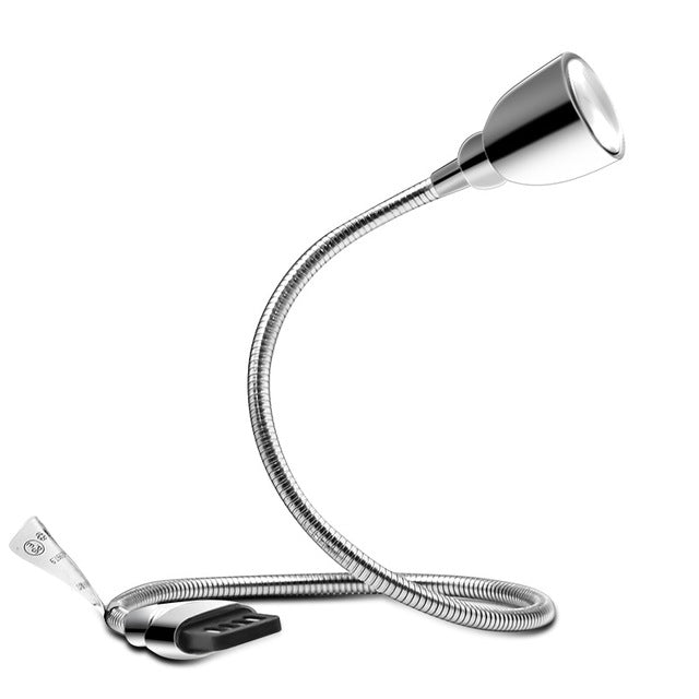 Flexible Hose USB Ultraviolet LED Sterilization Disinfection Lamp(Silver)