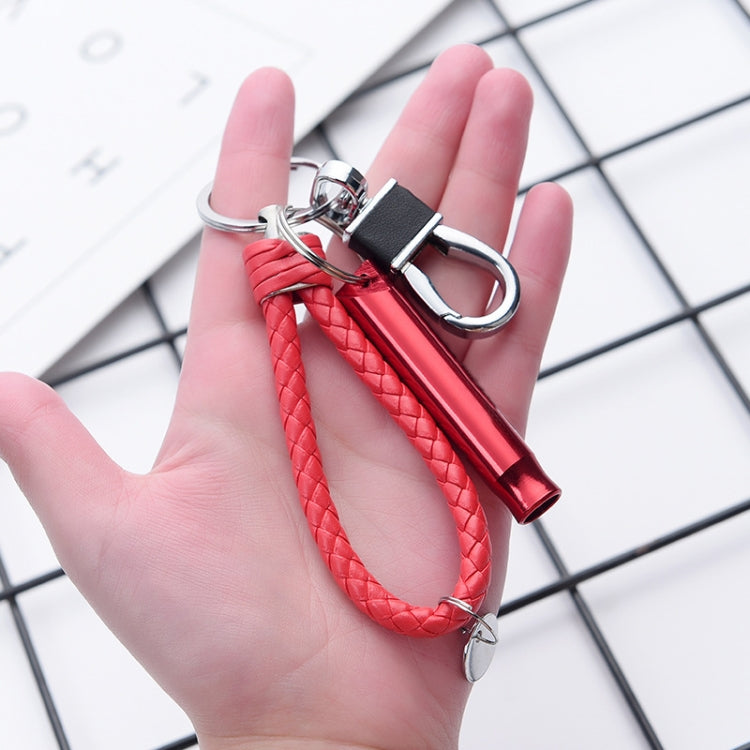 6 PCS Multifunctional Whistle Keychain Men Keyring Pendant With Rope & Buckle