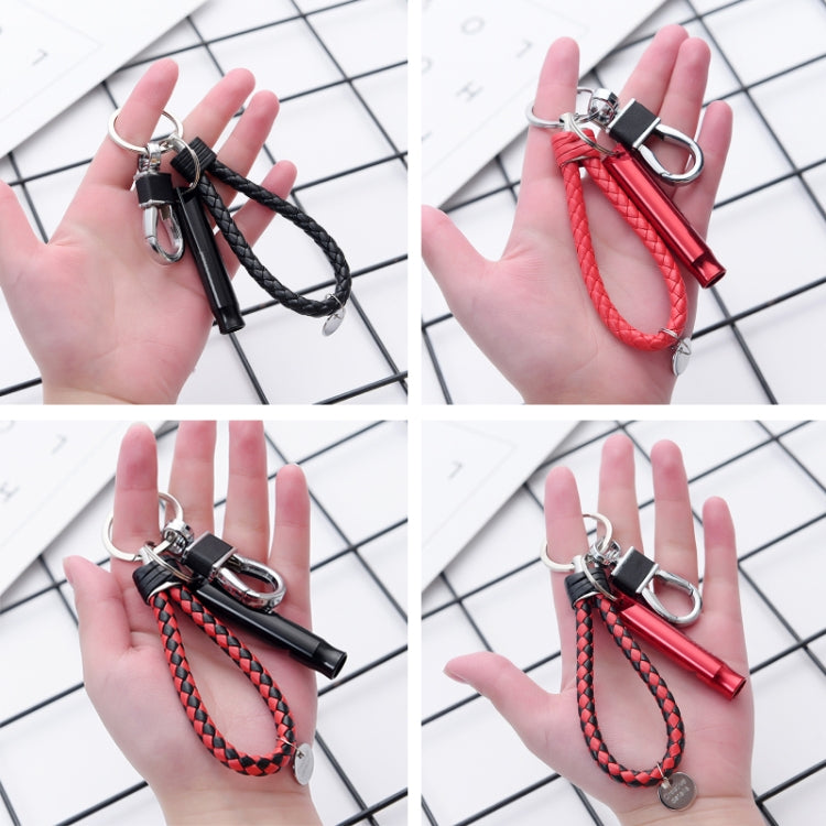 6 PCS Multifunctional Whistle Keychain Men Keyring Pendant With Rope & Buckle