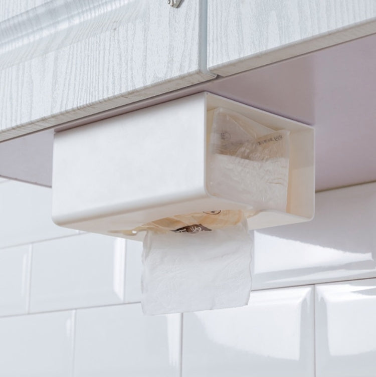 2PCS Perforated Plastic Tissue Box For Wall Hanging In Kitchen And Bathroom Colors And Styles Are Shipped Randomly